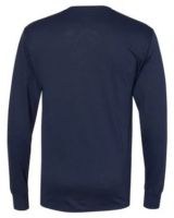 Hanes W120 Workwear Long Sleeve Pocket T-Shirt - Navy