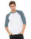 Bella + Canvas 3200 Unisex 3/4-Sleeve Baseball T-S...
