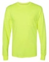 Hanes W120 Workwear Long Sleeve Pocket T-Shirt - S...
