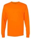 Hanes W120 Workwear Long Sleeve Pocket T-Shirt - S...