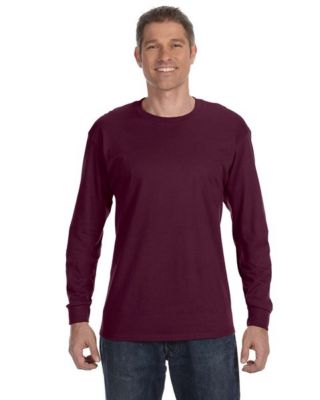 Jerzees 29LSR Dri-Power Active Long Sleeve 50/50 T-Shirt - Maroon