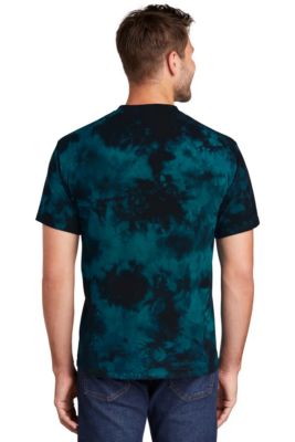 Port & Company © Crystal Tie-Dye Tee - Black/Teal