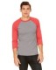 Bella + Canvas 3200 Unisex 3/4-Sleeve Baseball T-S...