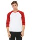 Bella + Canvas 3200 Unisex 3/4-Sleeve Baseball T-S...