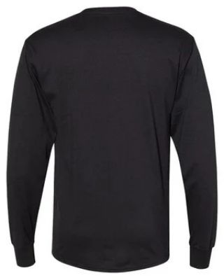 Hanes W120 Workwear Long Sleeve Pocket T-Shirt - Black