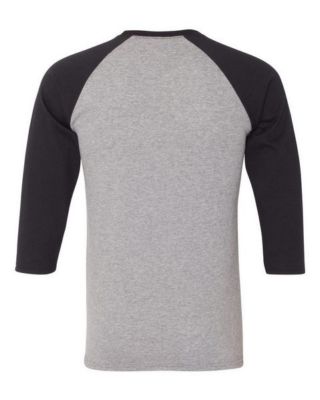 Jerzees 601RR Dri-Power Active Triblend Baseball Raglan T-Shirt - Oxford/Black