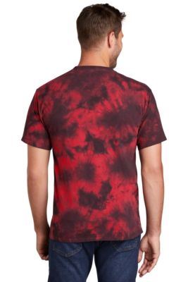 Port & Company © Crystal Tie-Dye Tee - Black/Red