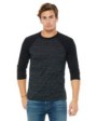 Bella + Canvas 3200 Unisex 3/4-Sleeve Baseball T-S...