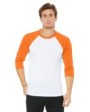 Bella + Canvas 3200 Unisex 3/4-Sleeve Baseball T-S...